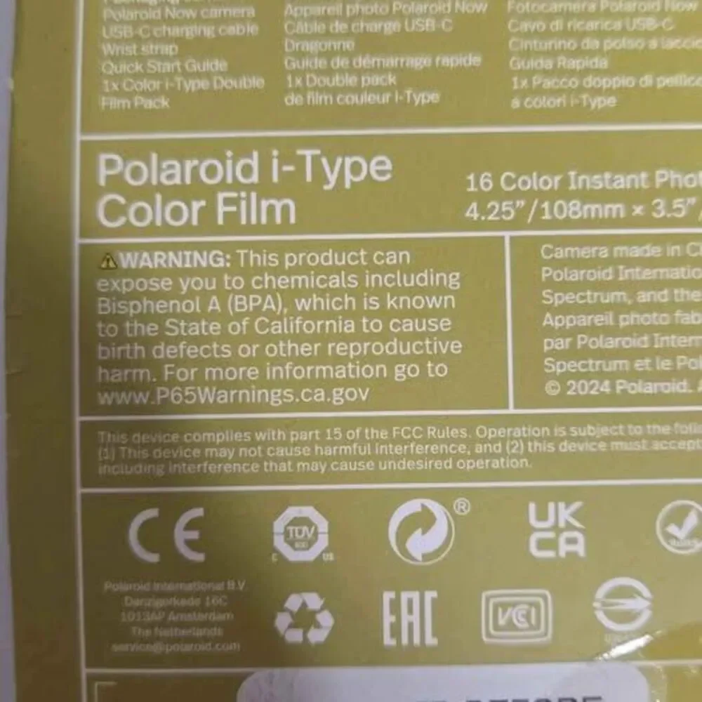 Polaroid now instant camera gen 2 everything box